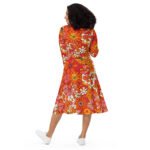Retro Style 70s Long sleeve midi dress - Image 4