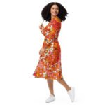 Retro Style 70s Long sleeve midi dress - Image 5